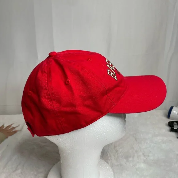 Bass Pro Shops Adjustable Hat Cap Red Cotton - Picture 4 of 7